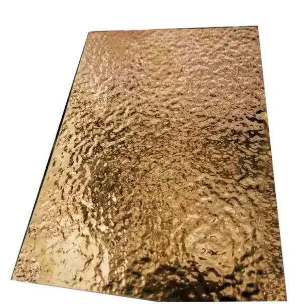 201 304 316 Stamped Finish Water Ripple Effect Texture Decorative Stainless Steel Sheet for Ceiling Decoration - Image 3